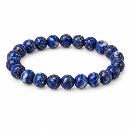 Bransoletka z lapisu lazuli, produkt na bialym tle
