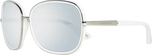 Frankie Morello Herren-Sonnenbrille aus weißem Acetat