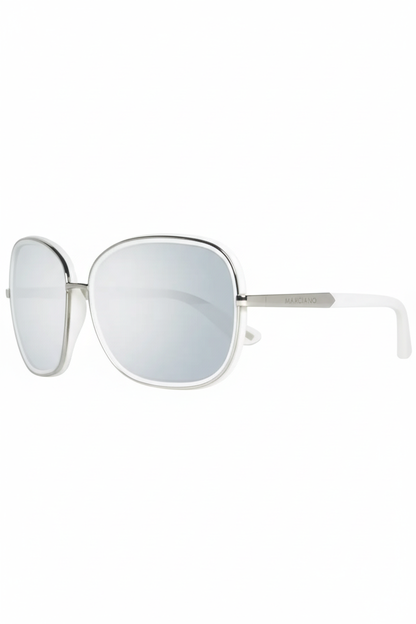 White sunglasses on white background